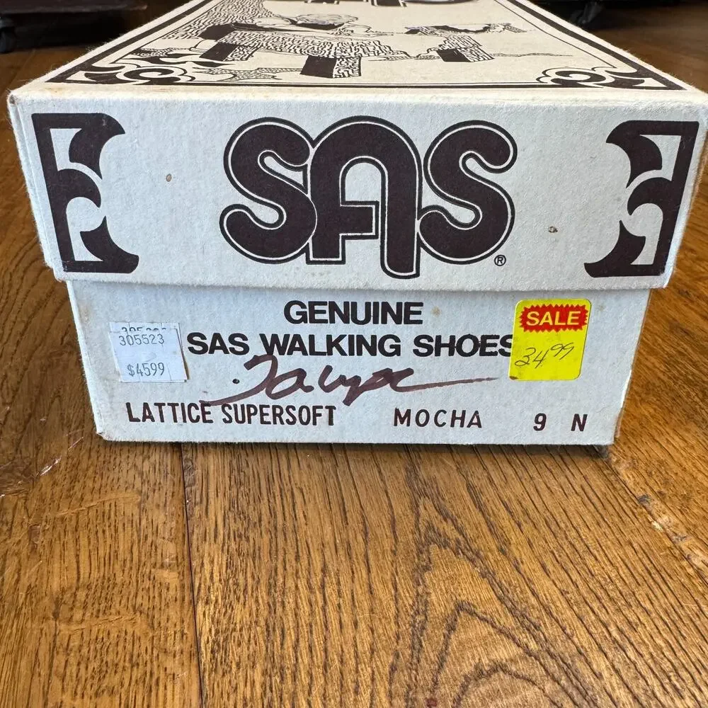 SAS Womens Lattice Supersoft Mocha Tan Lace-up Walking Shoes 9 N Narrow - Picture 7 of 7